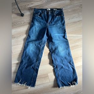 Kensie wide leg raw hem jeans